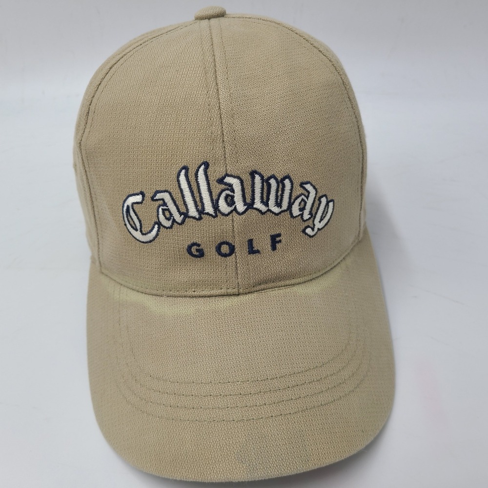 Callaway Hat Strapback (Fits Small) Beige Blue Golf Casual Outdoors Cotton Men
